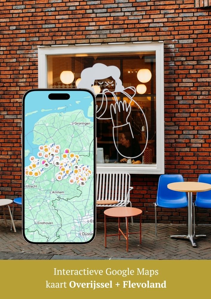 Google Maps interactieve kaart Overijssel + Flevoland