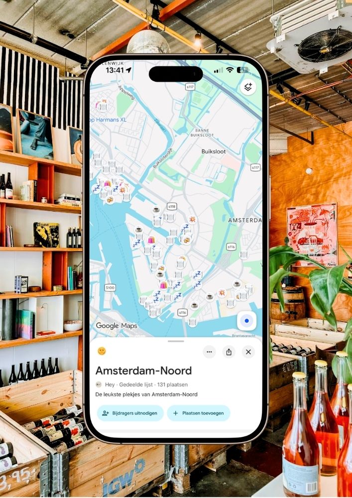 Google Maps kaart Amsterdam-Noord